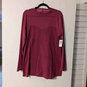 NWT Torrid Size 2 ( 18-20) Long Sleeve Top - Rich Burgundy New